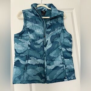 The North Face Teal Camouflage Vest